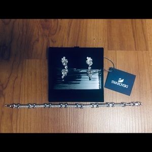 Swarovski earrings and bracelet